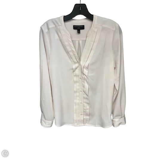 Top Long Sleeve By Banana Republic In Cream, Size: S