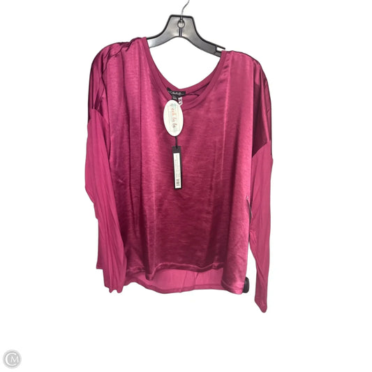 Top Long Sleeve By Charlie B In Pink, Size: Xl