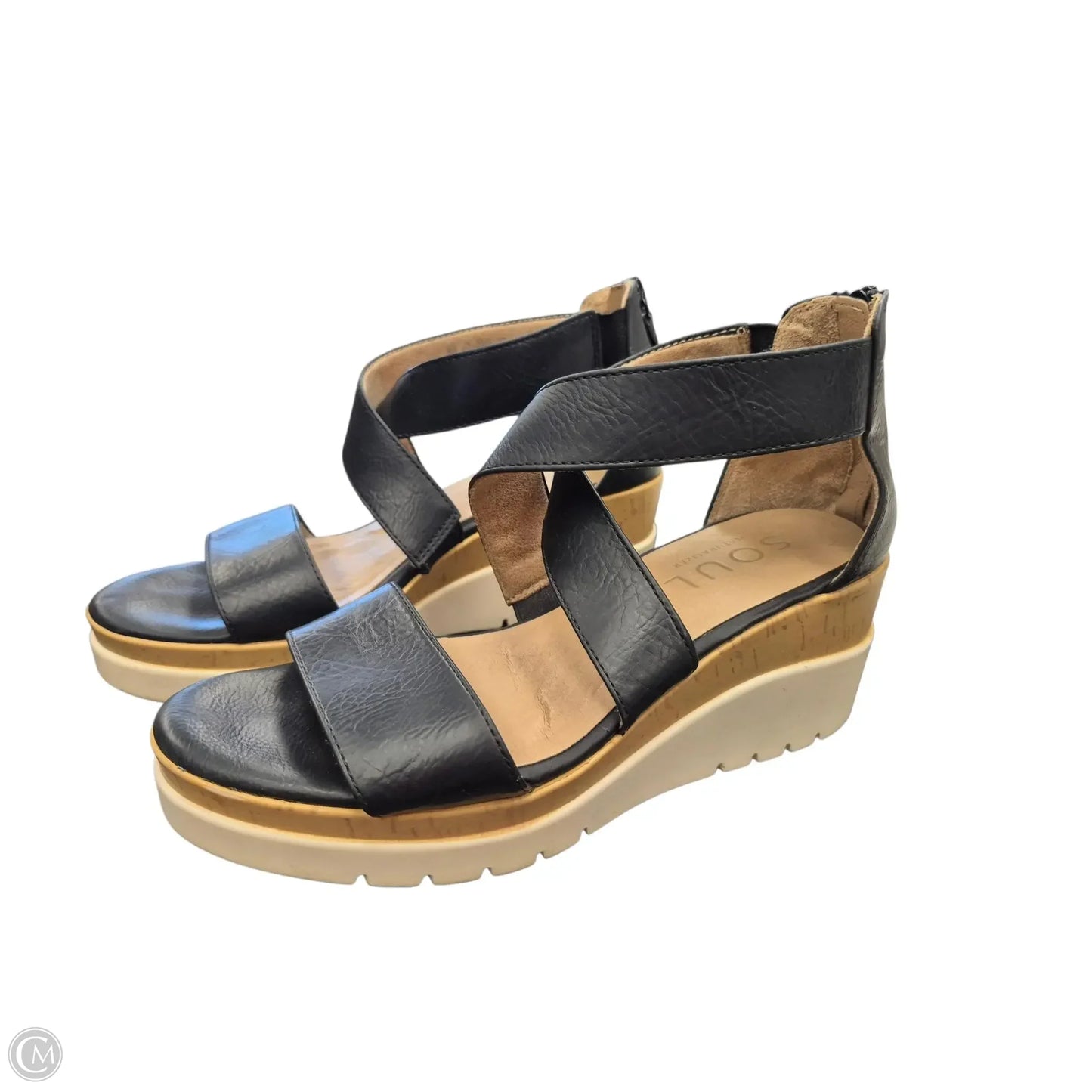 Sandals Heels Wedge By Naturalizer In Black, Size: 7