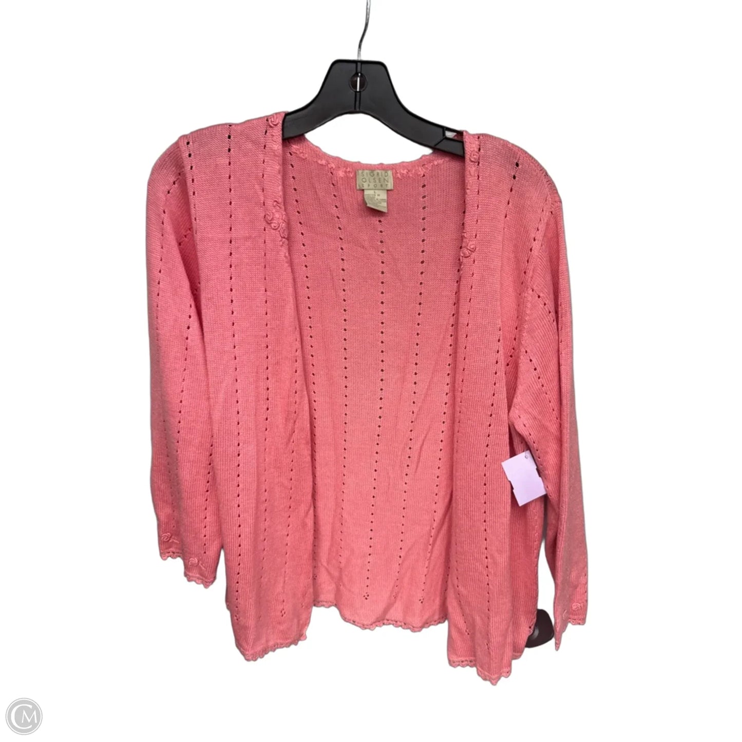 Cardigan By Sigrid Olsen In Peach, Size: L