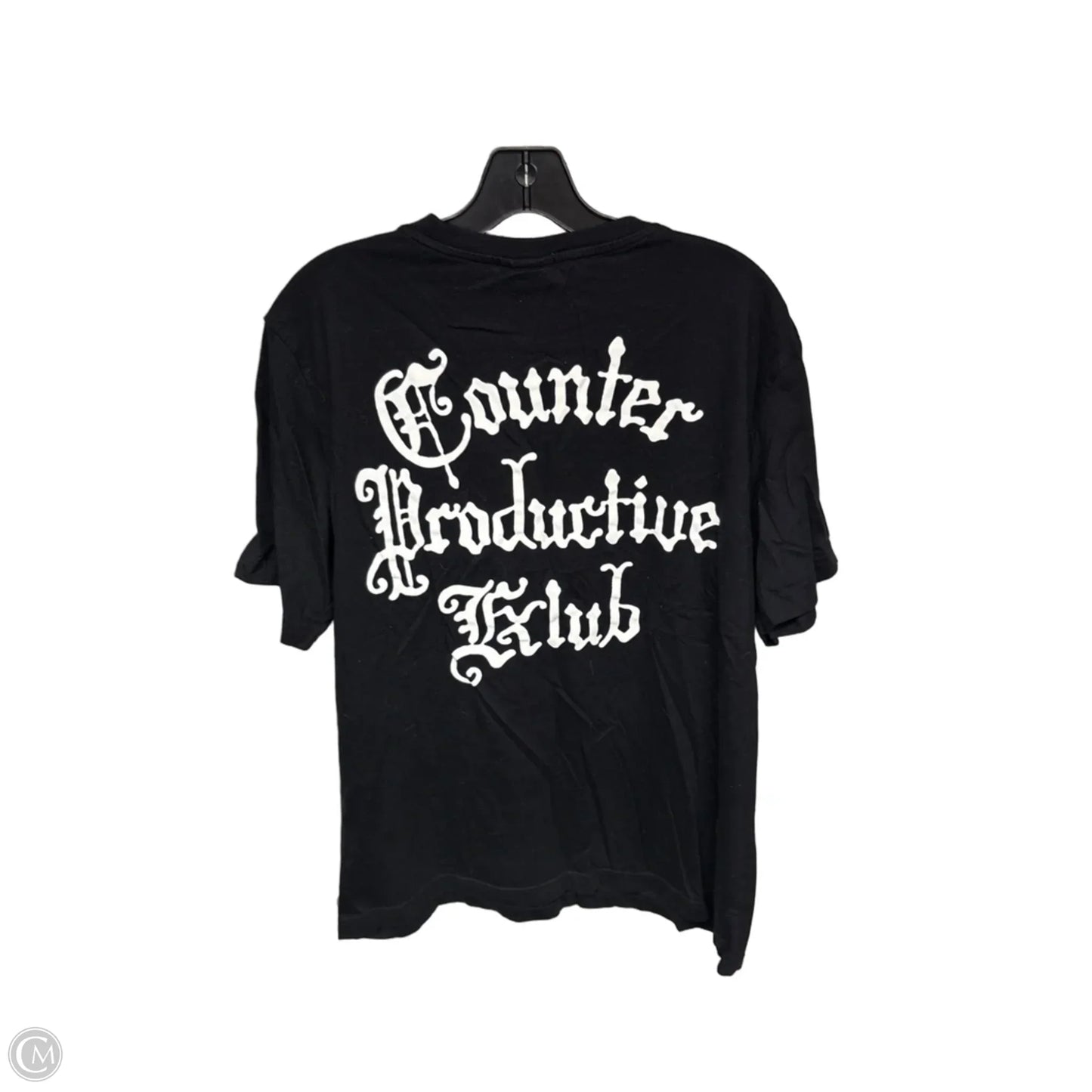 Top Short Sleeve By H&m In Black & White, Size: L