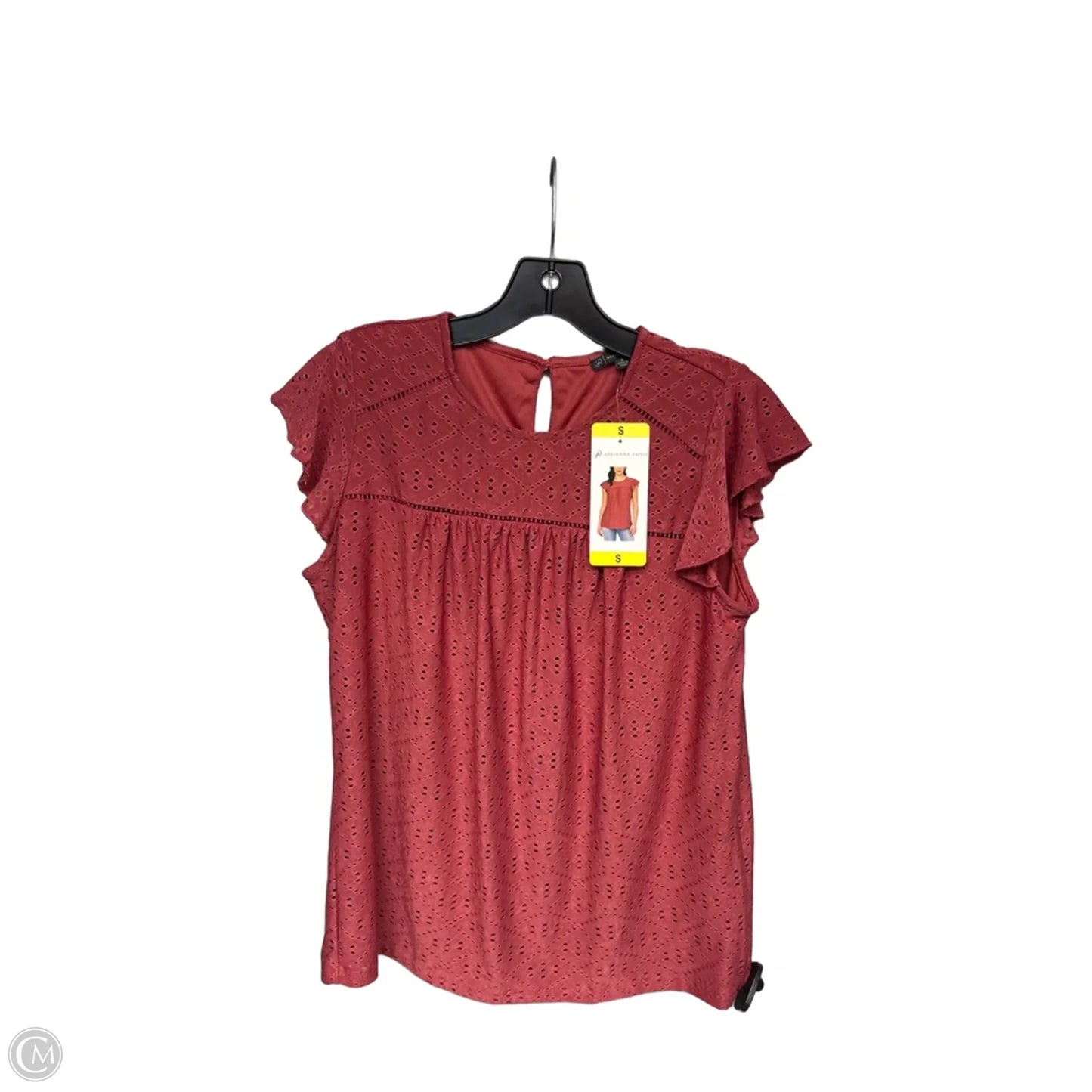 Top Short Sleeve By Adrianna Papell In Red, Size: S