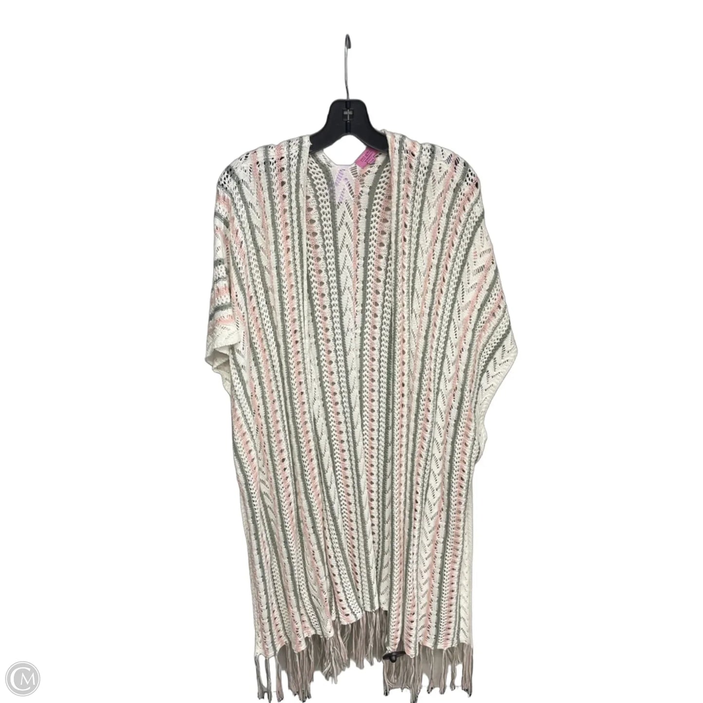Cardigan By Miami In Green & Pink, Size: Osfm