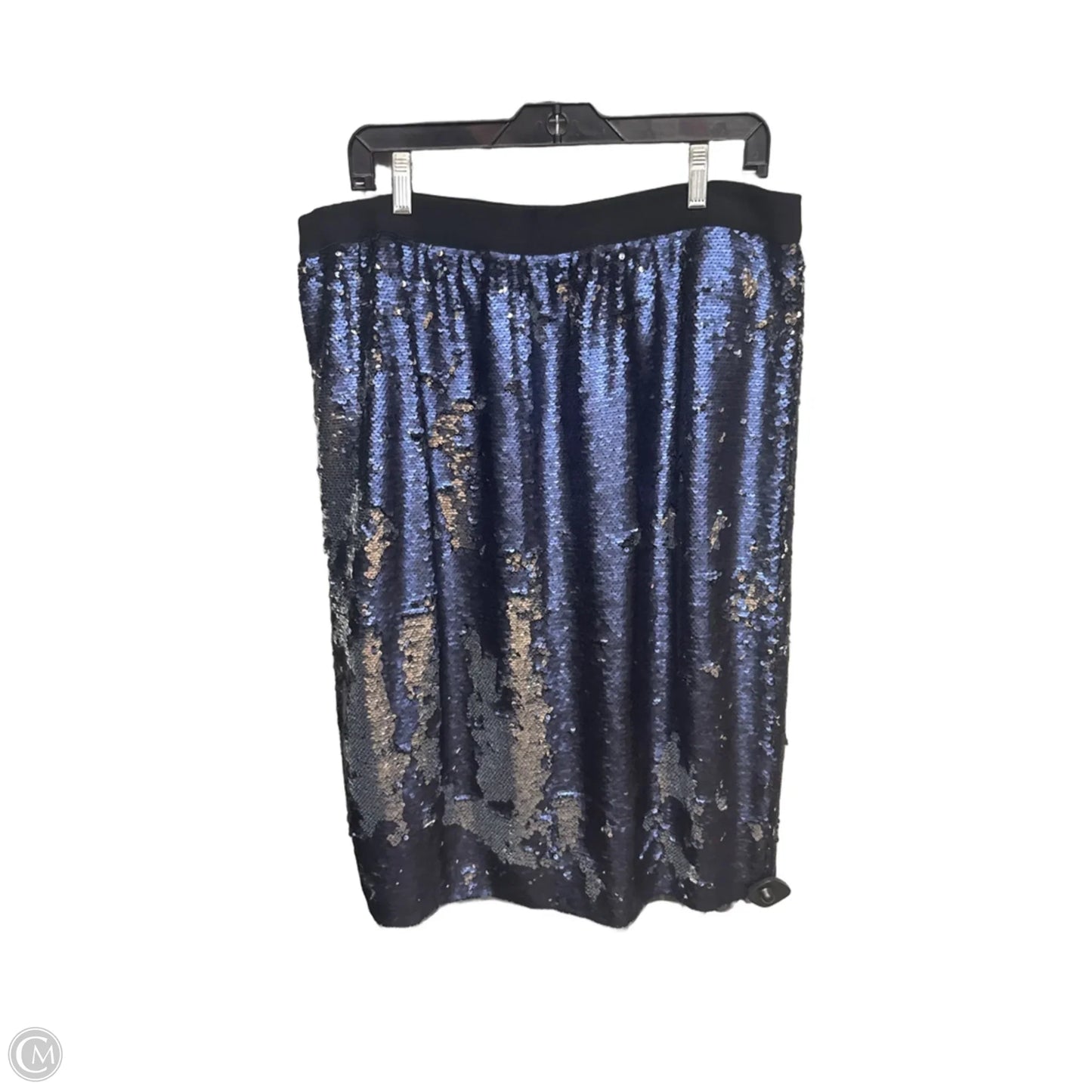 Skirt Midi By Rebel In Black & Blue, Size: 1x