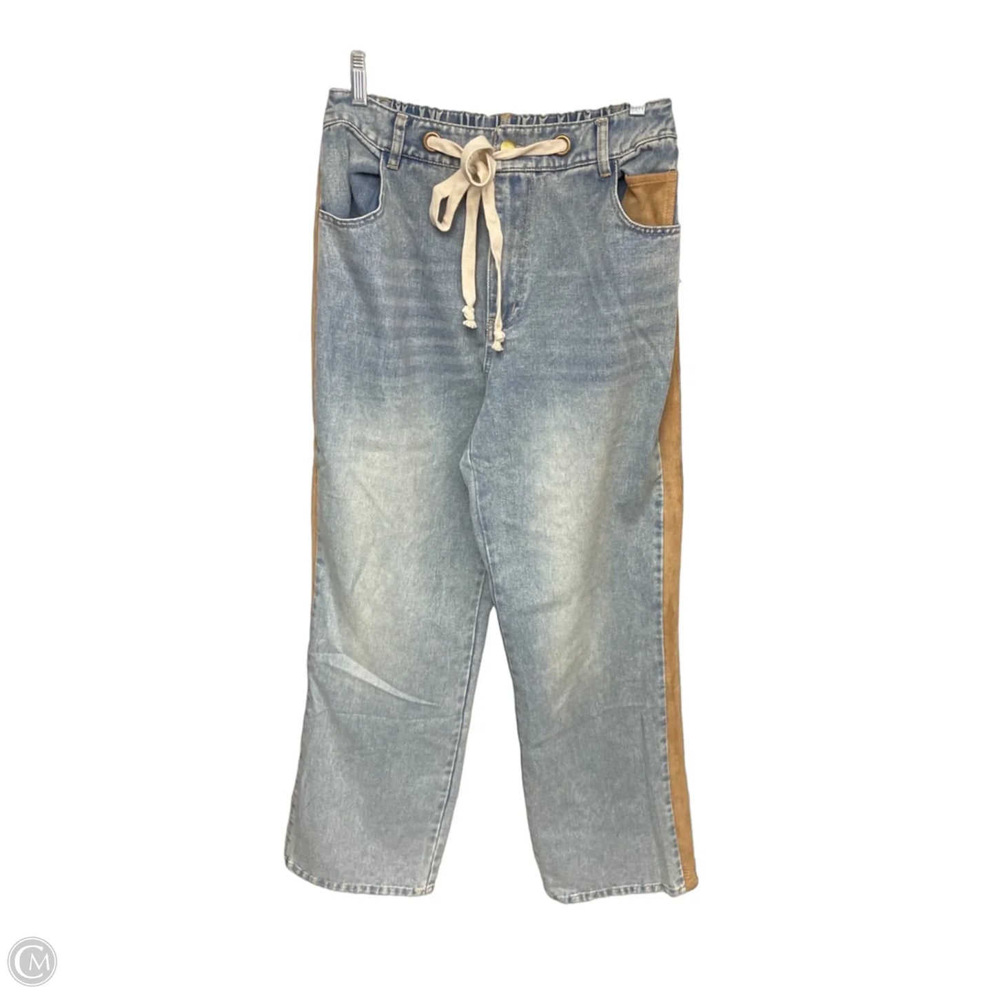 Jeans Wide Leg By Oddi In Blue Denim, Size: S