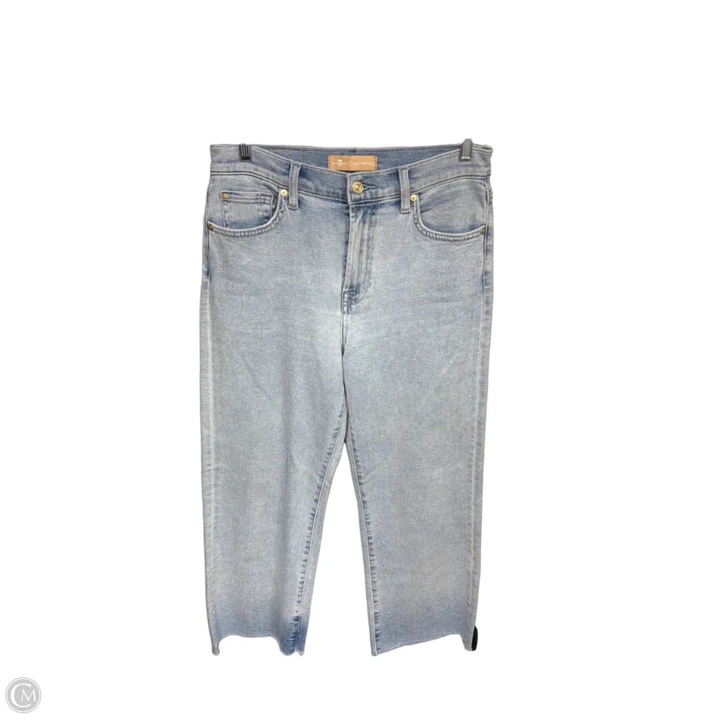 Jeans Wide Leg By Seven 7 In Blue Denim, Size: 8