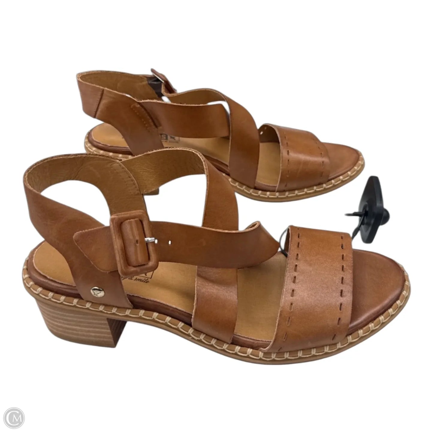 Sandals Heels Block By Pikolinos In Brown, Size: 7