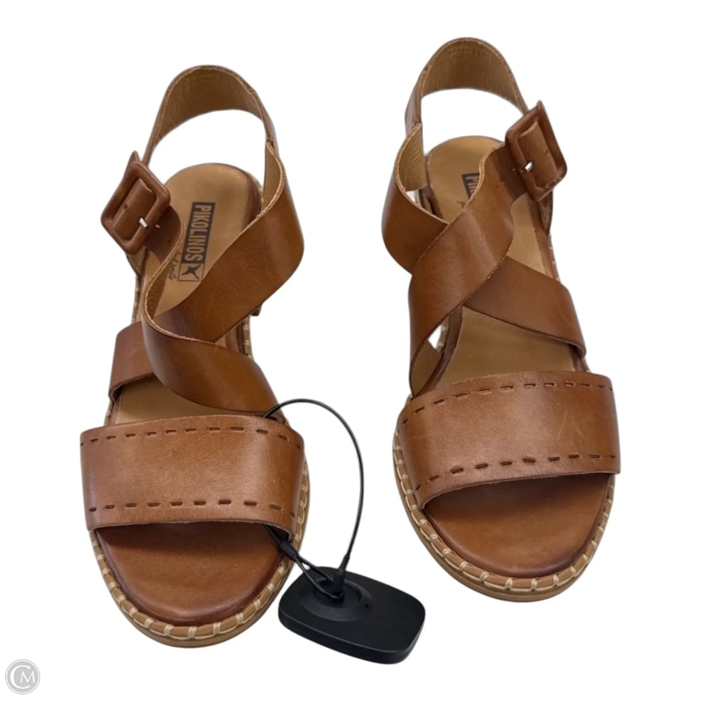 Sandals Heels Block By Pikolinos In Brown, Size: 7