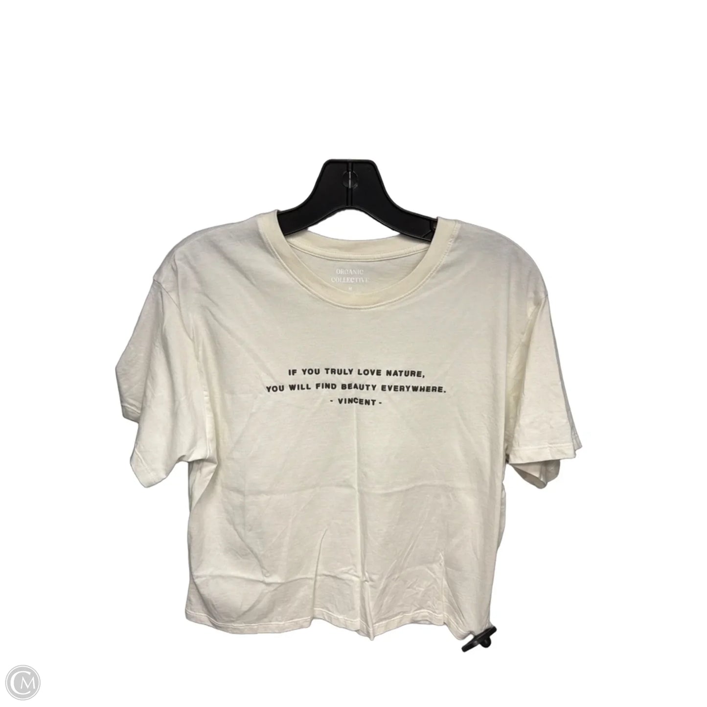 Top Short Sleeve By Clothes Mentor In White & Yellow, Size: M