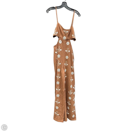 Jumpsuit By Free People In Brown & Cream, Size: S