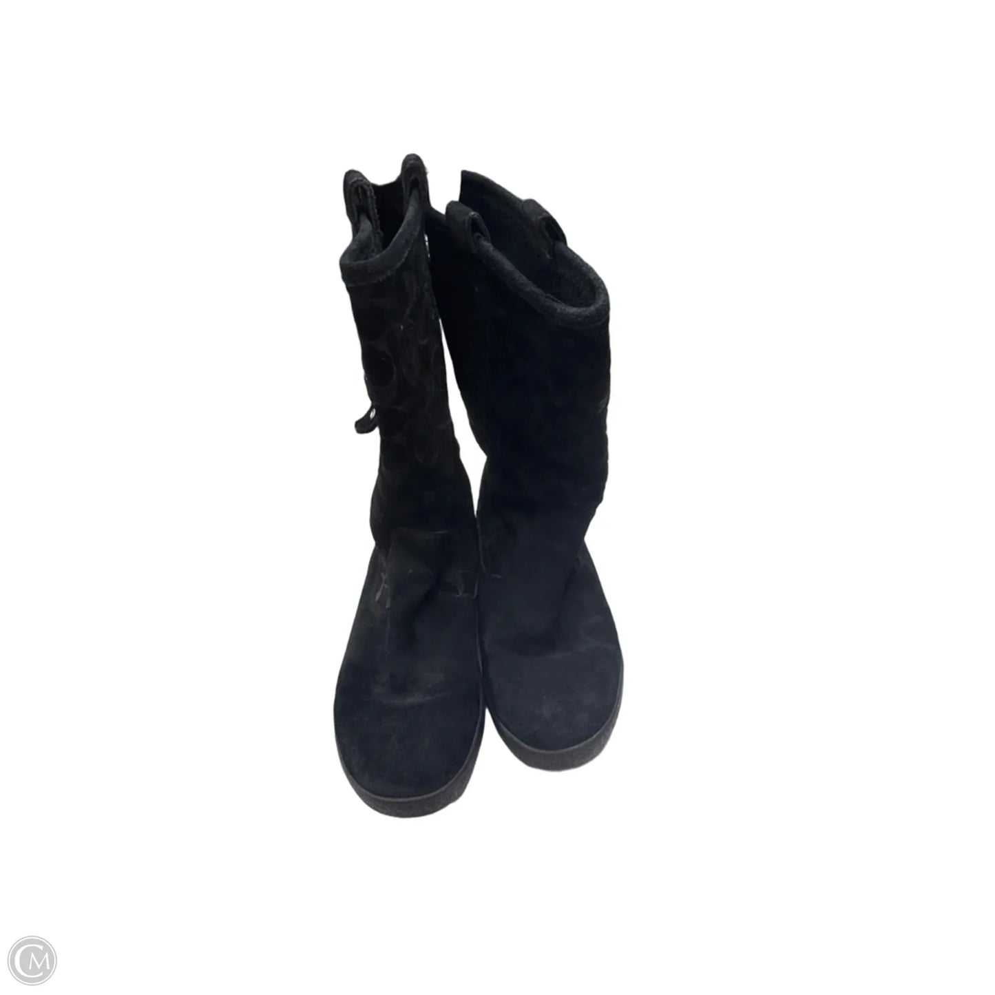 Boots Designer By Coach In Black, Size: 8.5