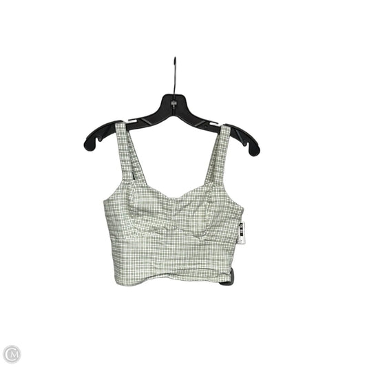 Top Sleeveless By Hollister In Green & White, Size: M