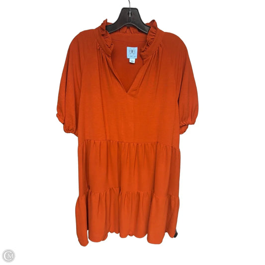 Dress Casual Midi By Cece In Orange, Size: Xxl