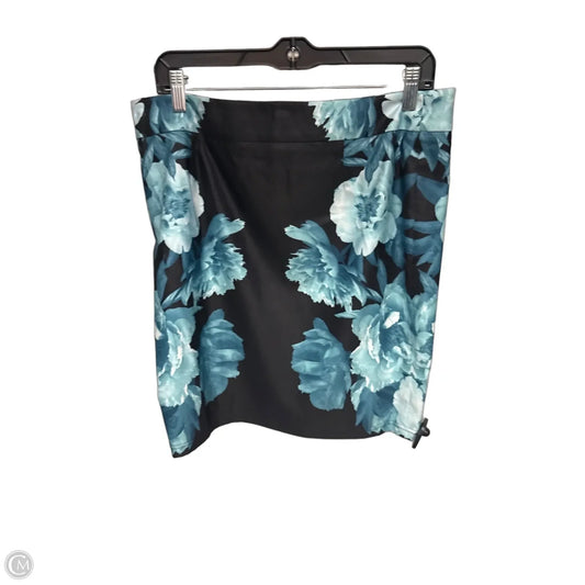 Skirt Midi By Inc In Black & Blue, Size: 12