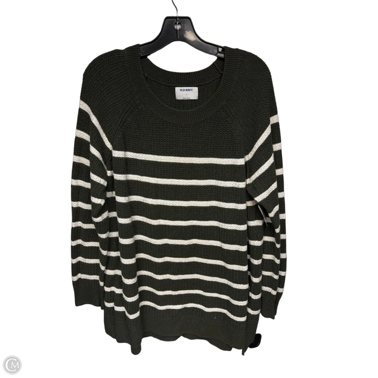 Sweater By Old Navy In Green & White, Size: Xl