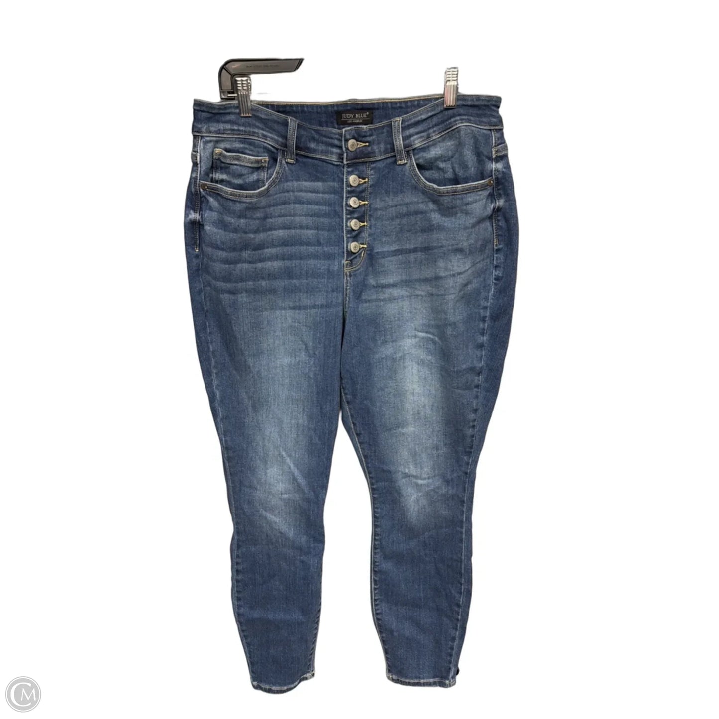 Jeans Skinny By Judy Blue In Blue Denim, Size: 18