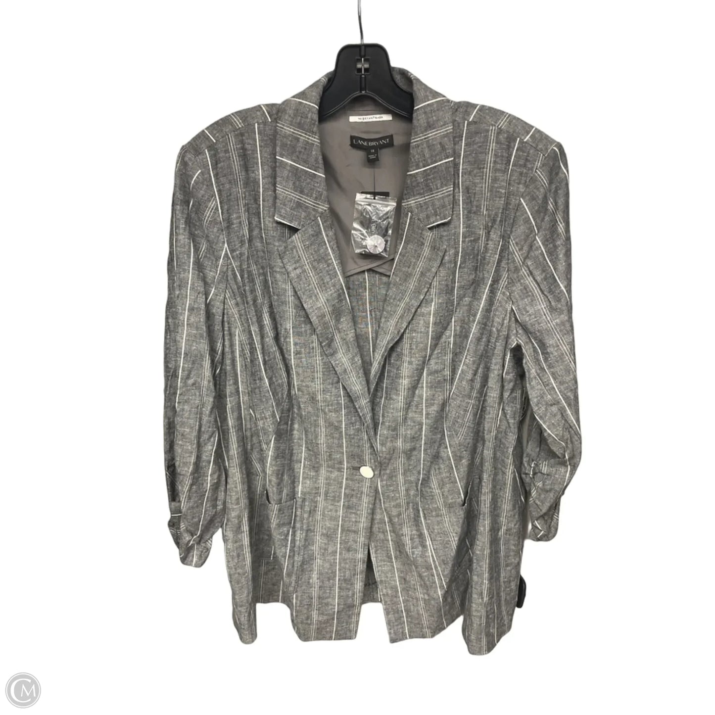 Blazer By Lane Bryant In Grey, Size: 18