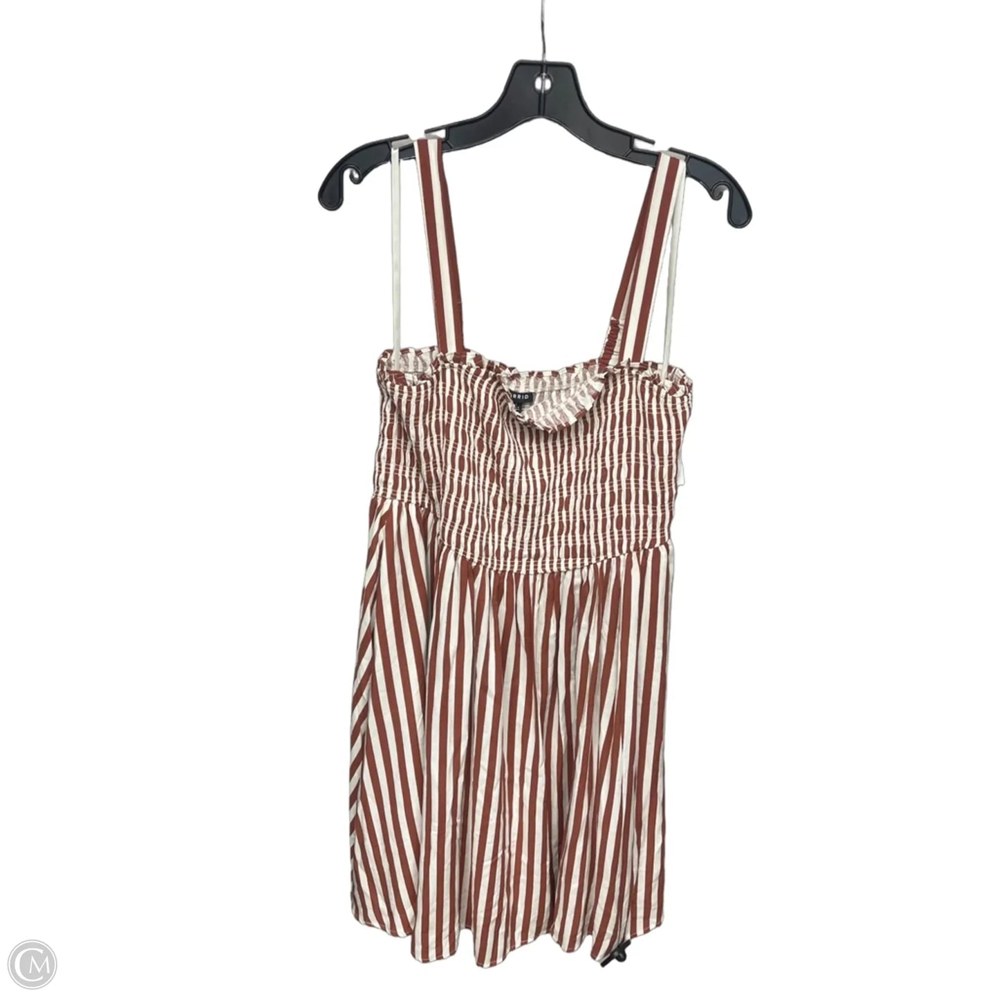Dress Casual Midi By Torrid In Brown & White, Size: 1x