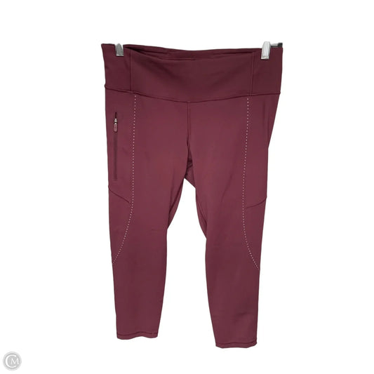 Athletic Capris By Lululemon In Red, Size: 8