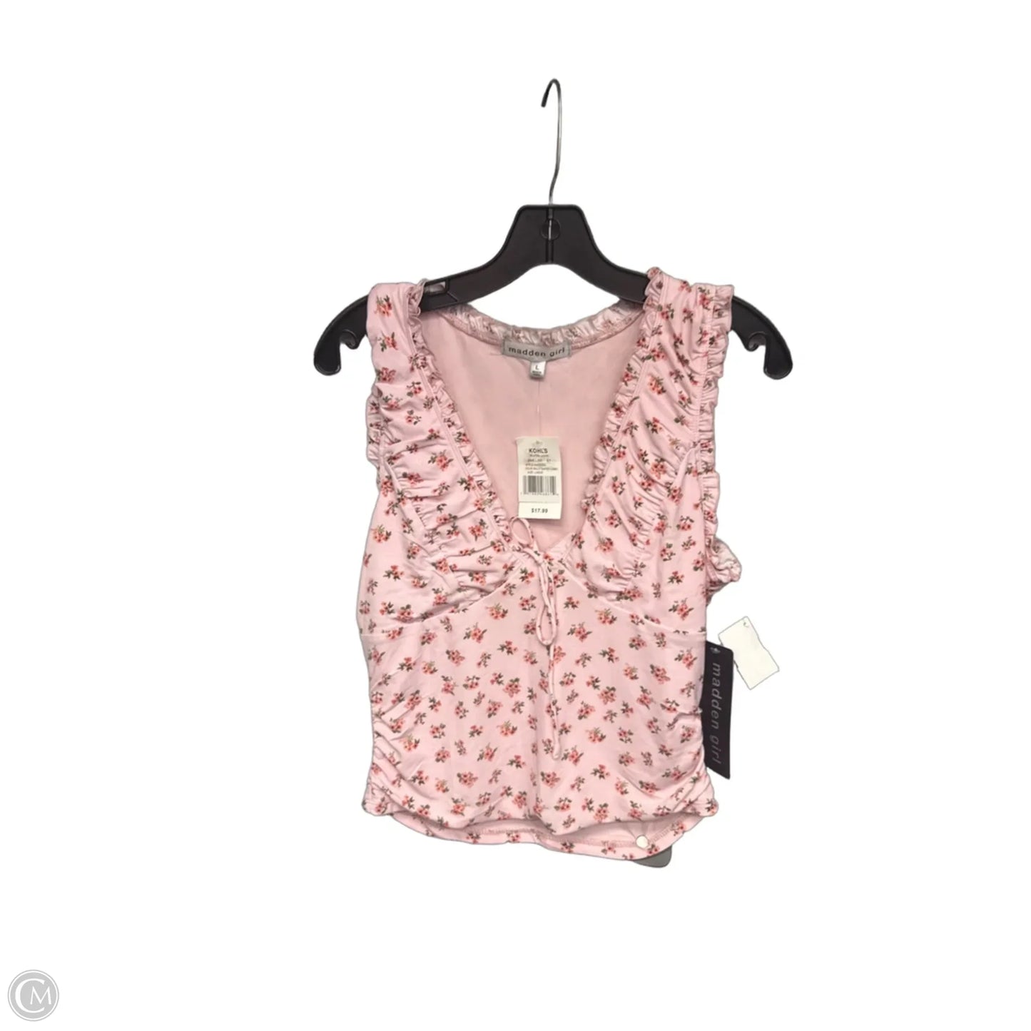 Top Sleeveless By Steve Madden In Pink, Size: L