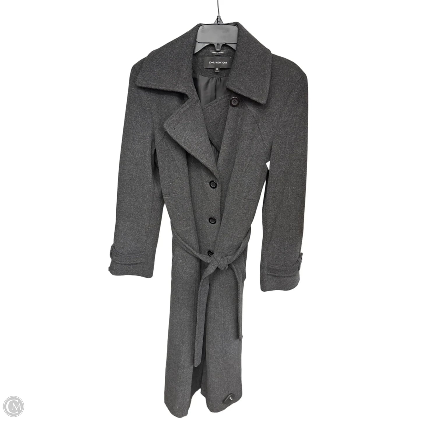 Coat Wool By Jones New York In Grey, Size: L