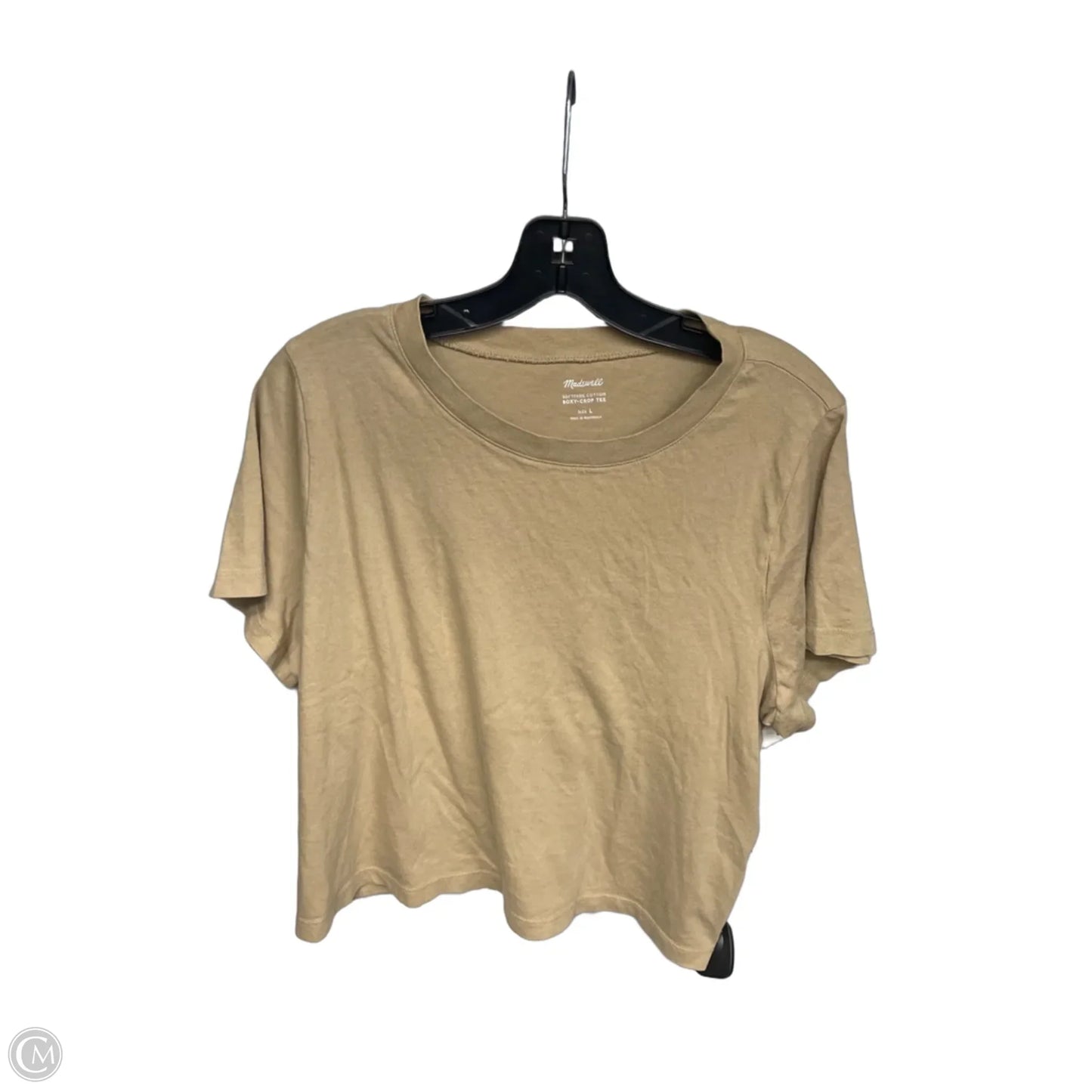 Top Short Sleeve By Madewell In Brown, Size: L
