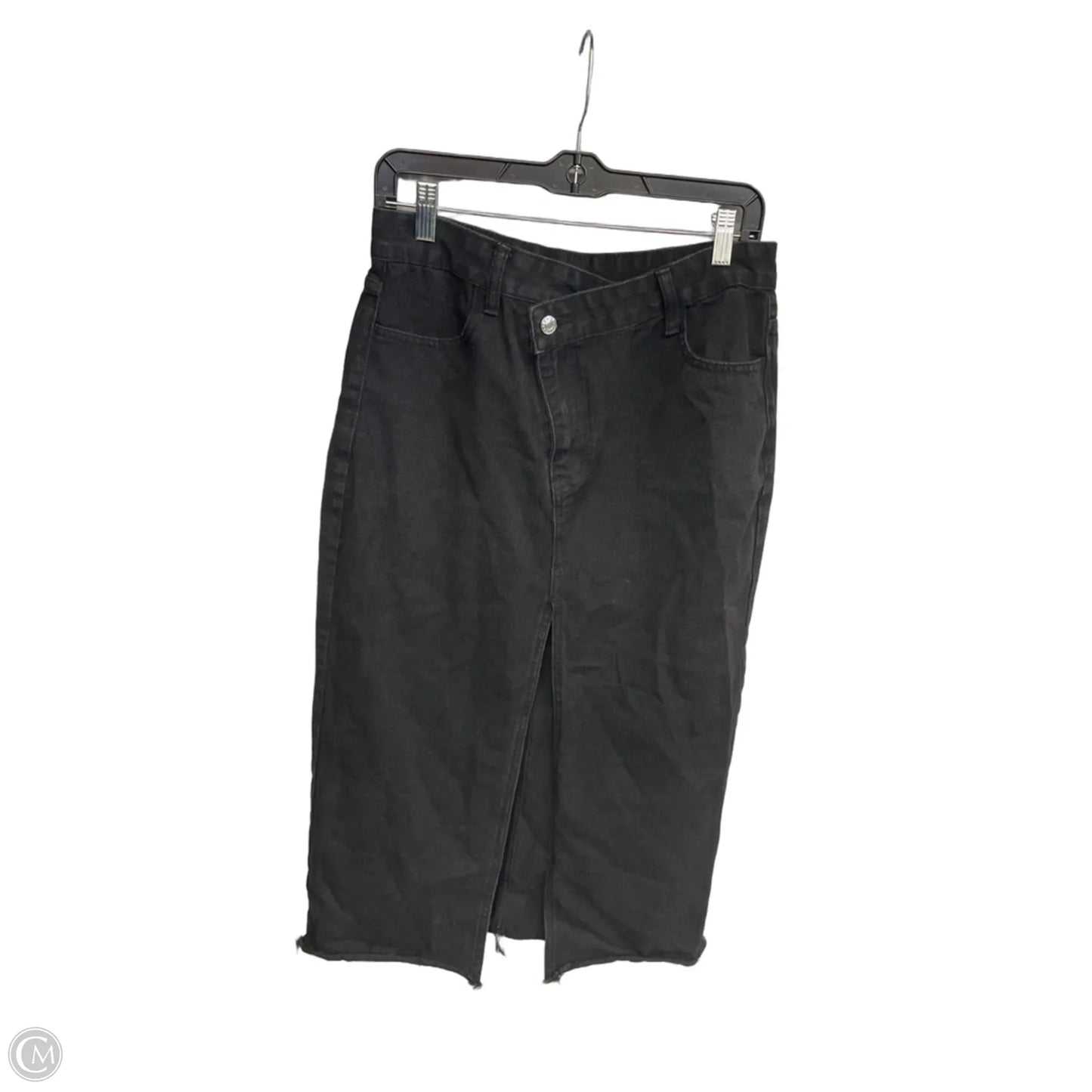 Skirt Maxi By Clothes Mentor In Black Denim, Size: L
