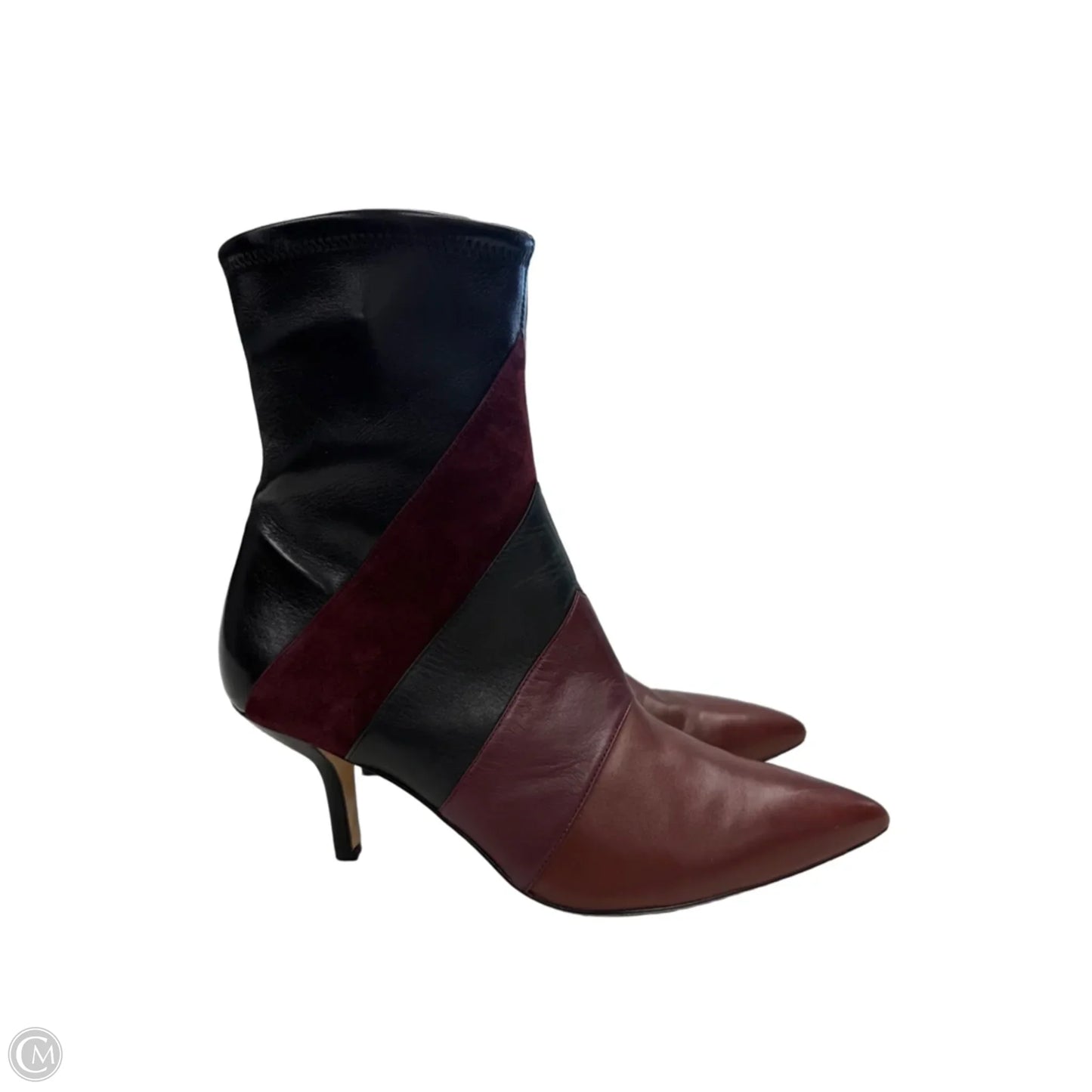 Boots Designer By Diane Von Furstenberg In Brown & Red, Size: 9