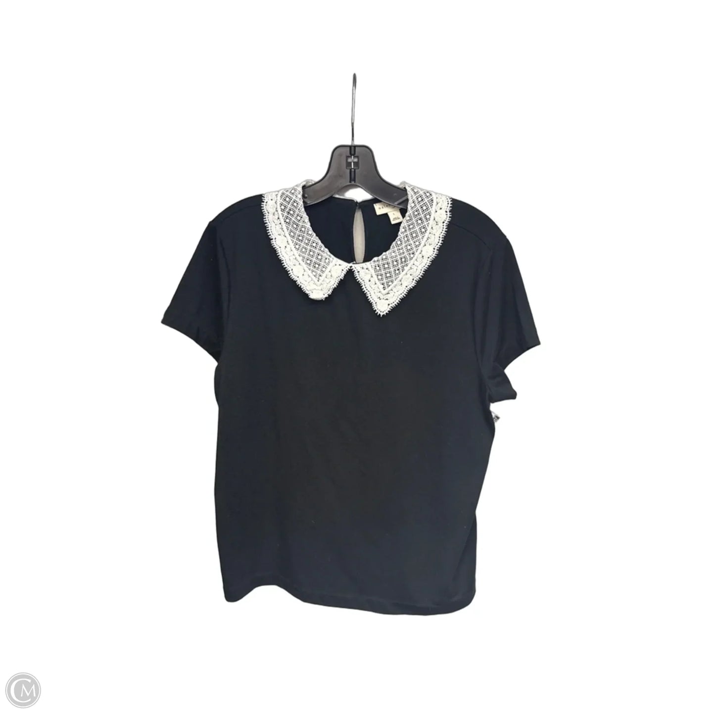 Top Short Sleeve By Maison Jules In Black, Size: L
