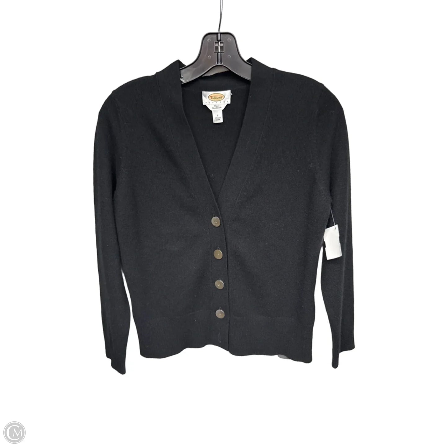 Sweater Cardigan Cashmere By Talbots In Black, Size: S