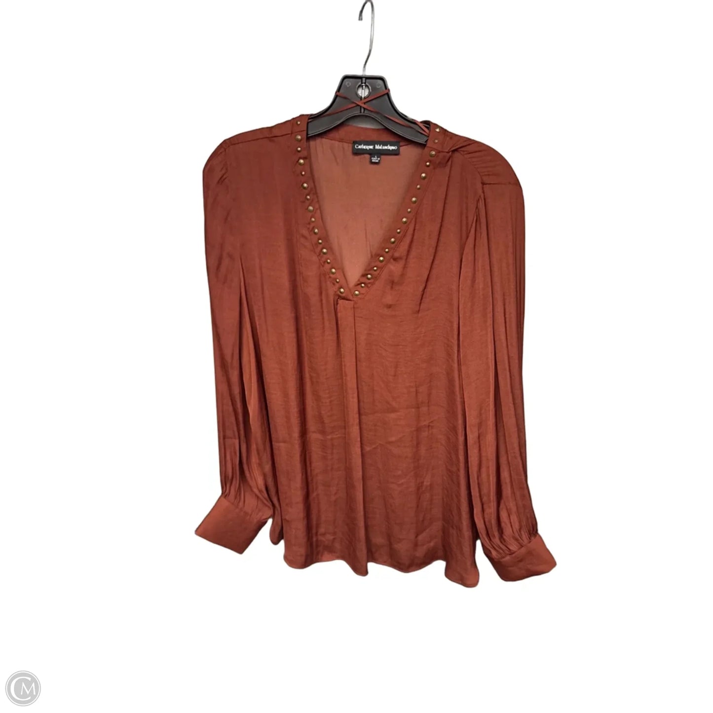 Top Long Sleeve By Catherine Malandrino In Orange, Size: L
