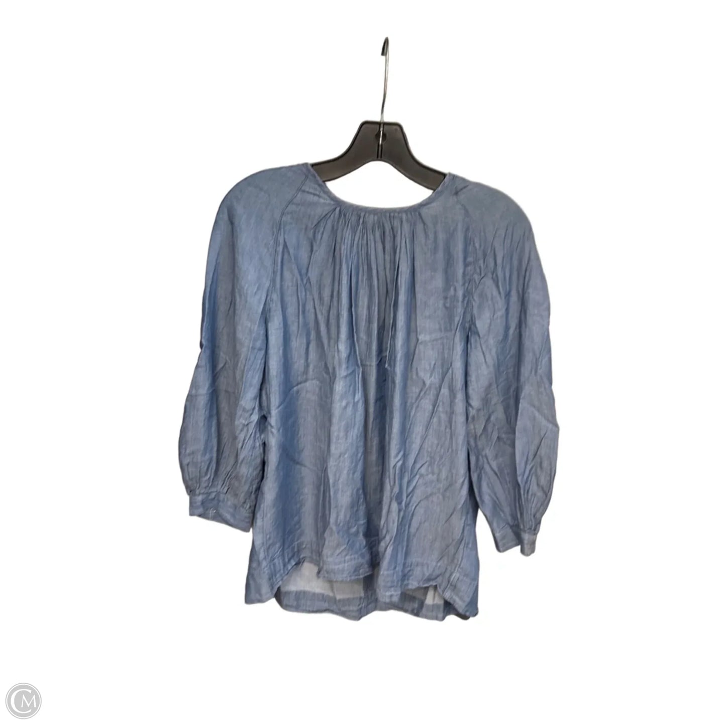 Top Long Sleeve By Madewell In Blue, Size: S