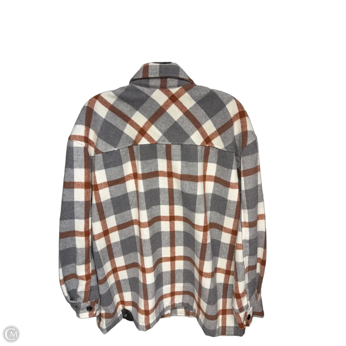 Jacket Shirt By Hfx In Plaid Pattern, Size: M