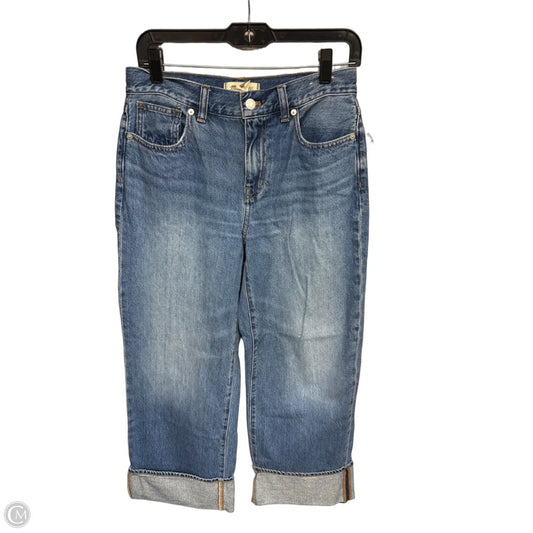 Jeans Straight By Madewell In Blue Denim, Size: 4
