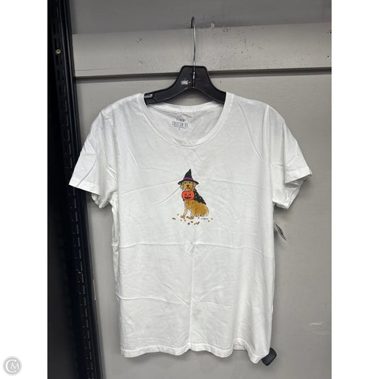 Top Short Sleeve By J. Crew In White, Size: L