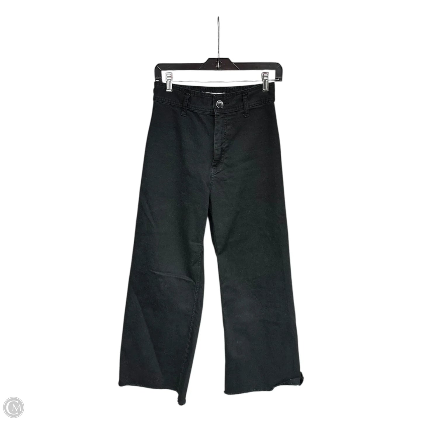 Jeans Wide Leg By Zara In Black, Size: 6