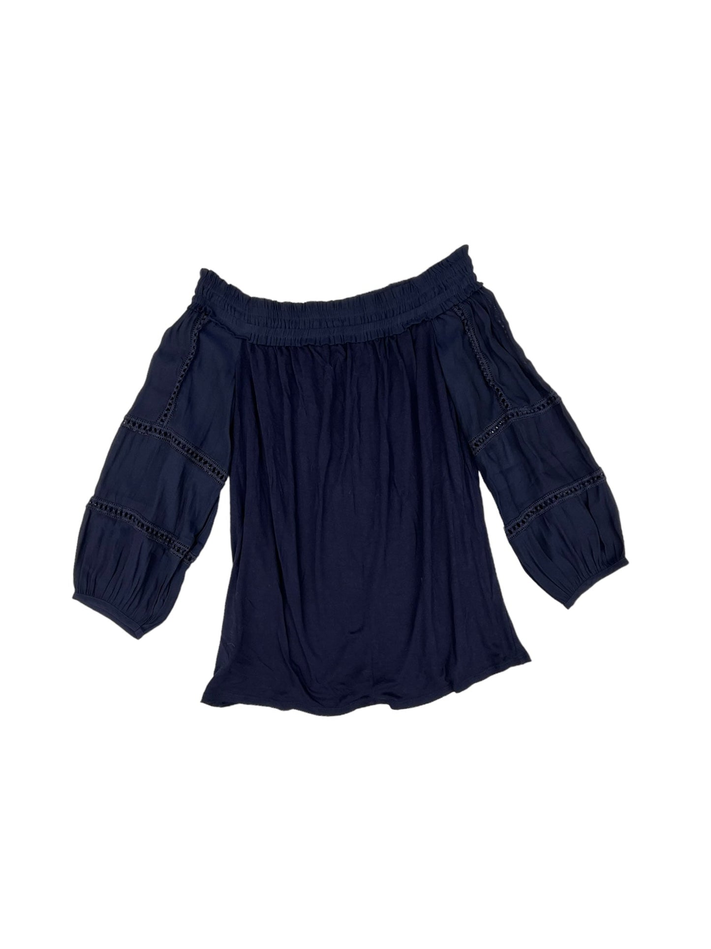 Navy Top 3/4 Sleeve Loft, Size Xs