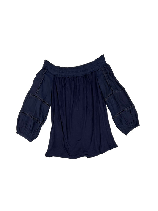 Navy Top 3/4 Sleeve Loft, Size Xs