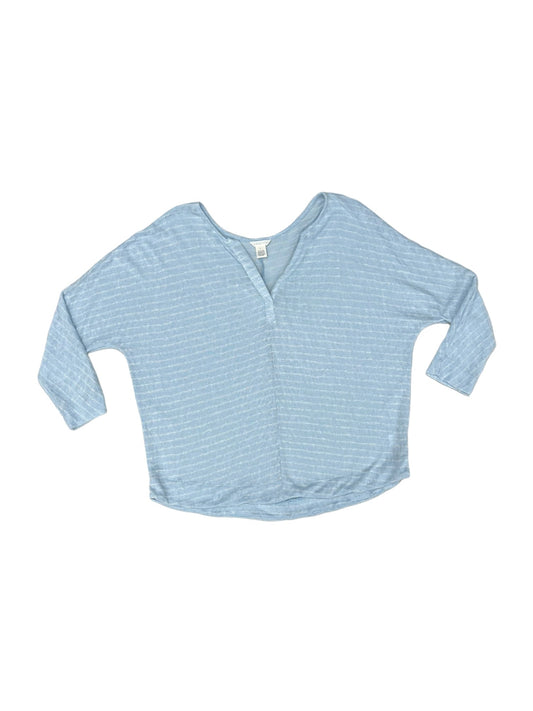 Blue & White Top Long Sleeve Caslon, Size Xl