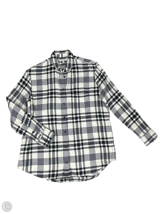 Top Long Sleeve By Madewell In Black & White, Size: Xs