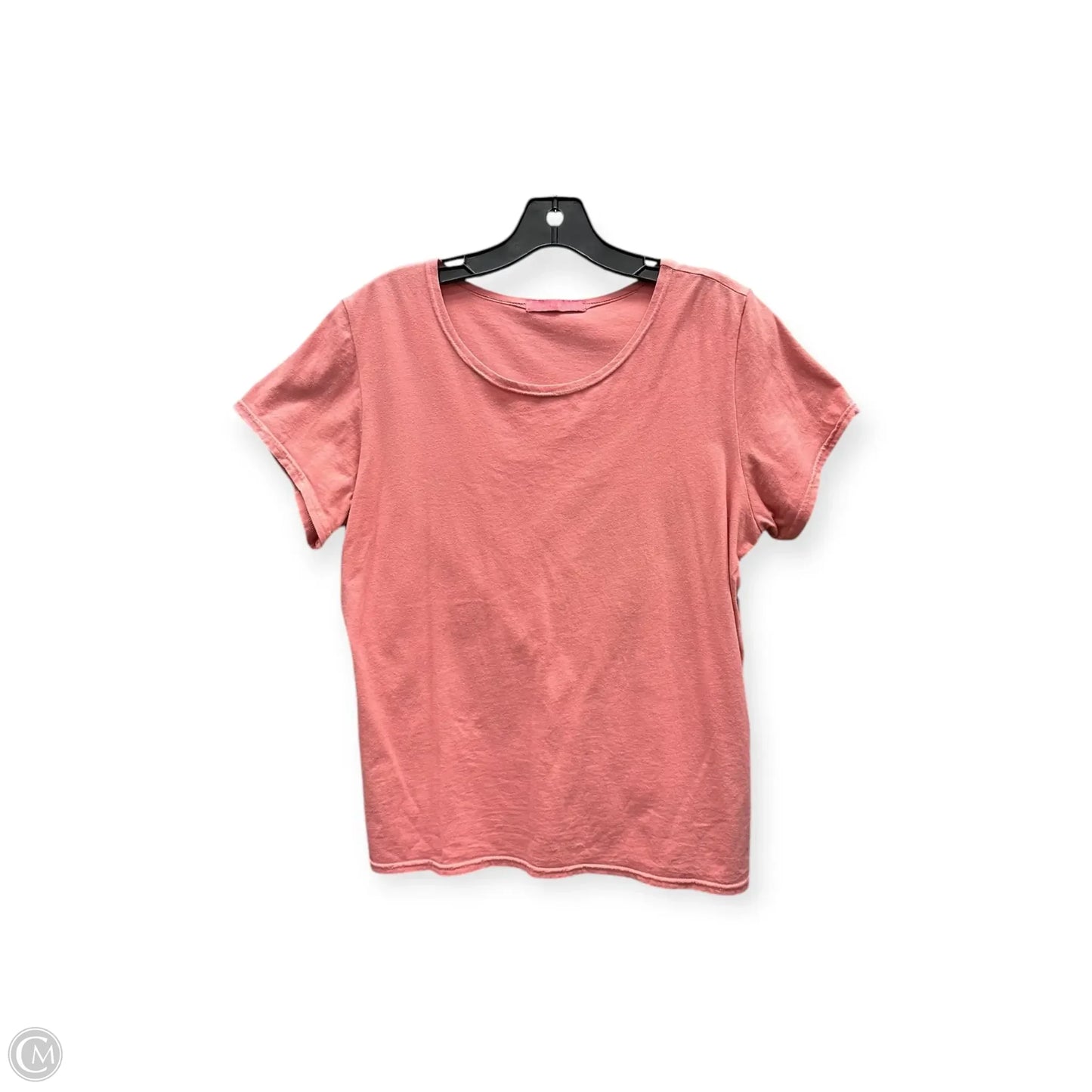Top Short Sleeve By Cut Loose In Coral, Size: L