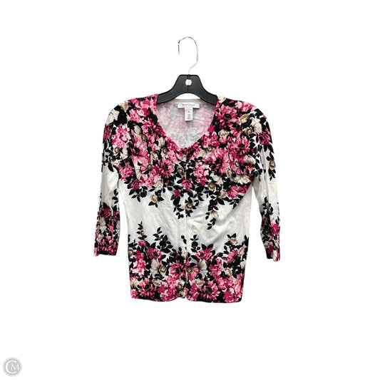 Cardigan By White House Black Market In Black & Pink, Size: Xs