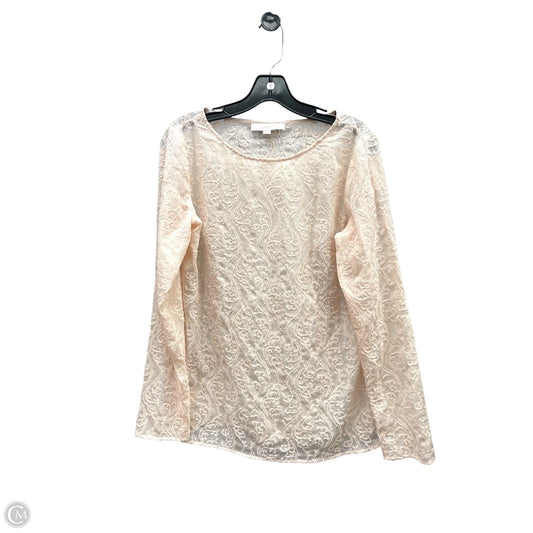 Top Long Sleeve By Loft In Pink, Size: S