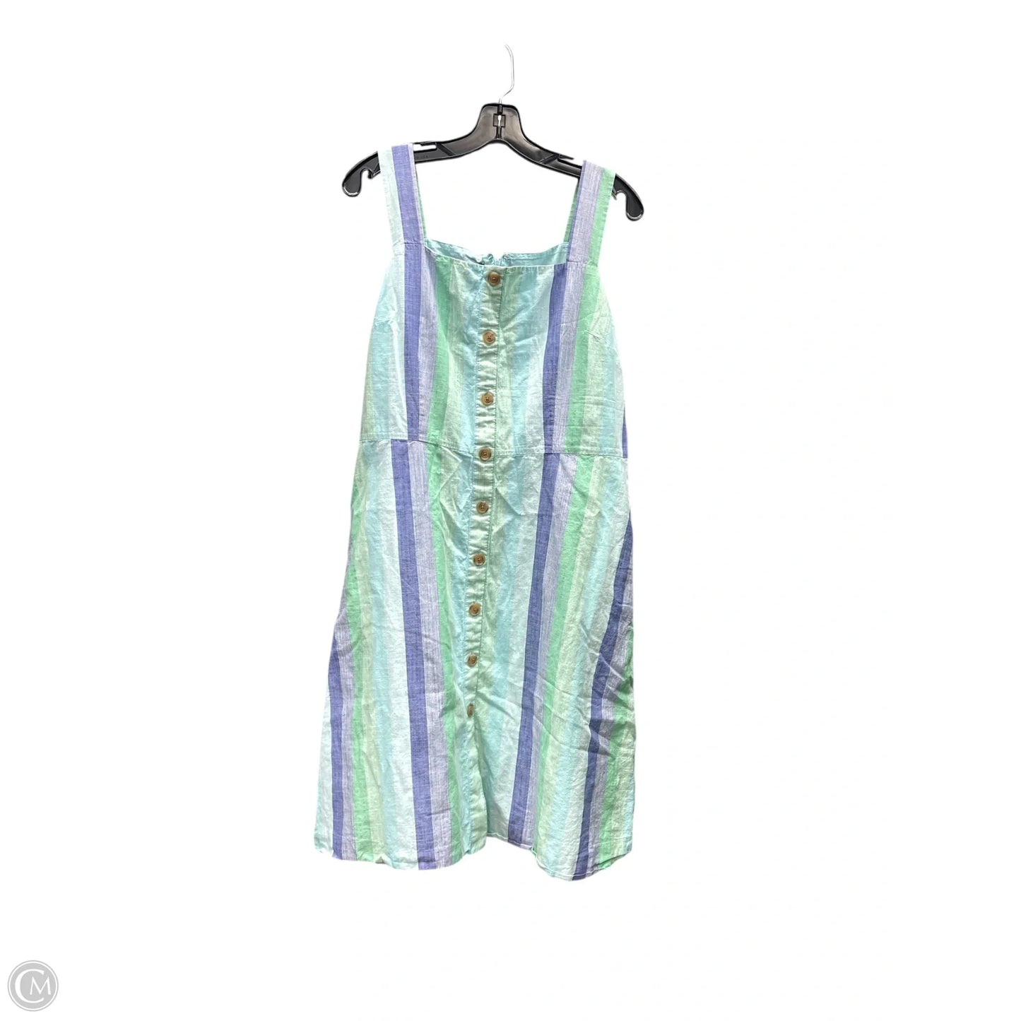 Dress Casual Midi By Talbots In Blue & Green, Size: 14