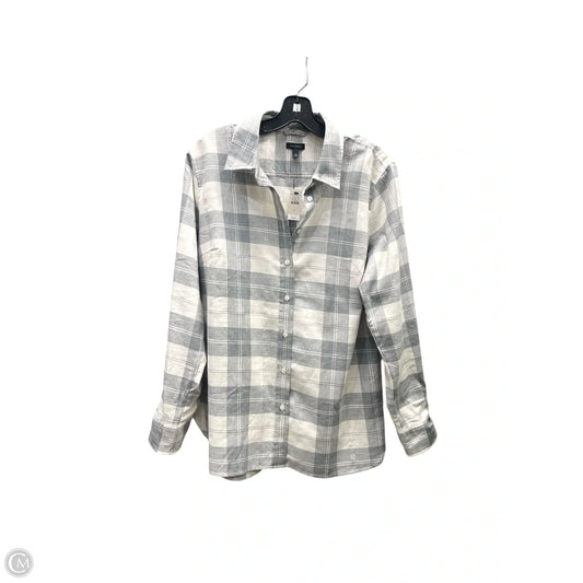 Top Long Sleeve By Talbots In Grey, Size: L