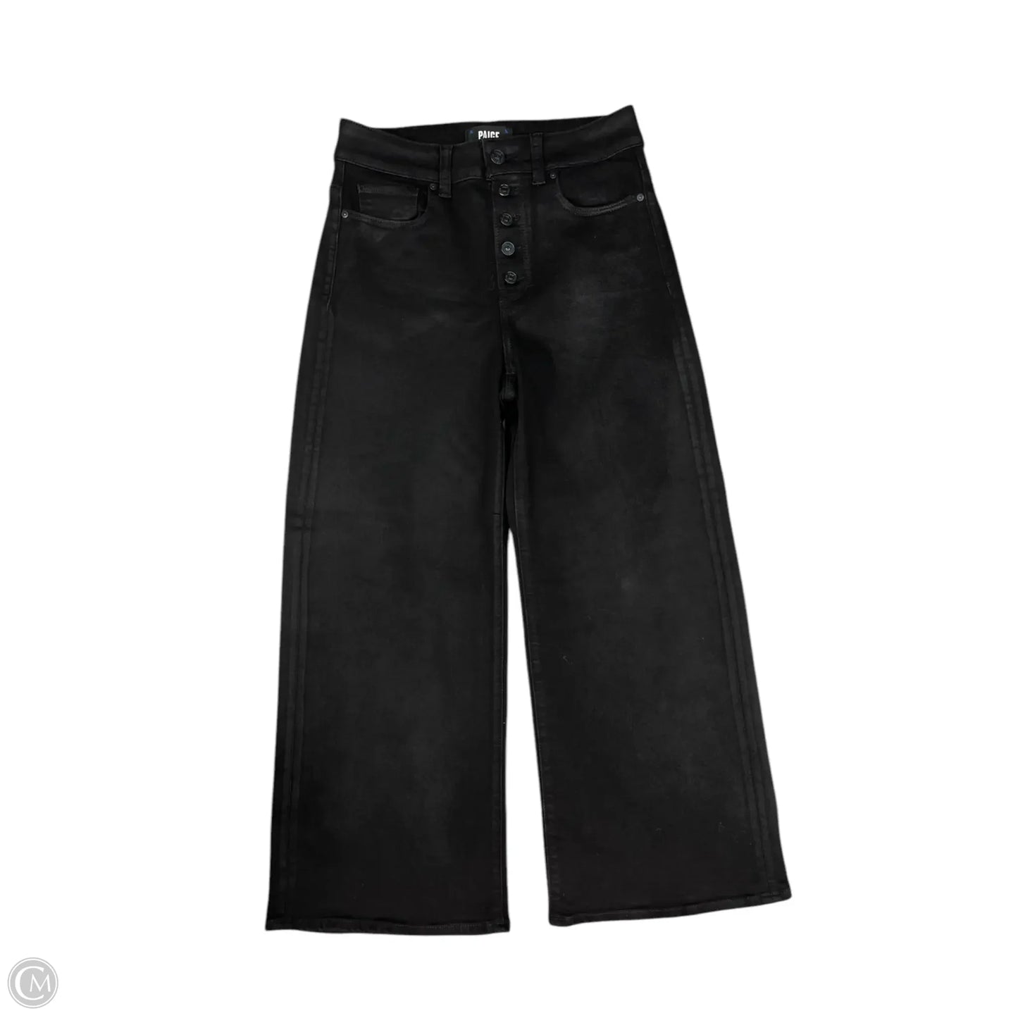Jeans Wide Leg By Paige In Black, Size: 4
