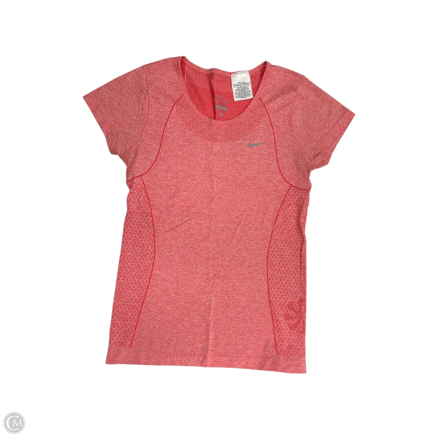 Athletic Top Short Sleeve By Nike Apparel In Pink, Size: S