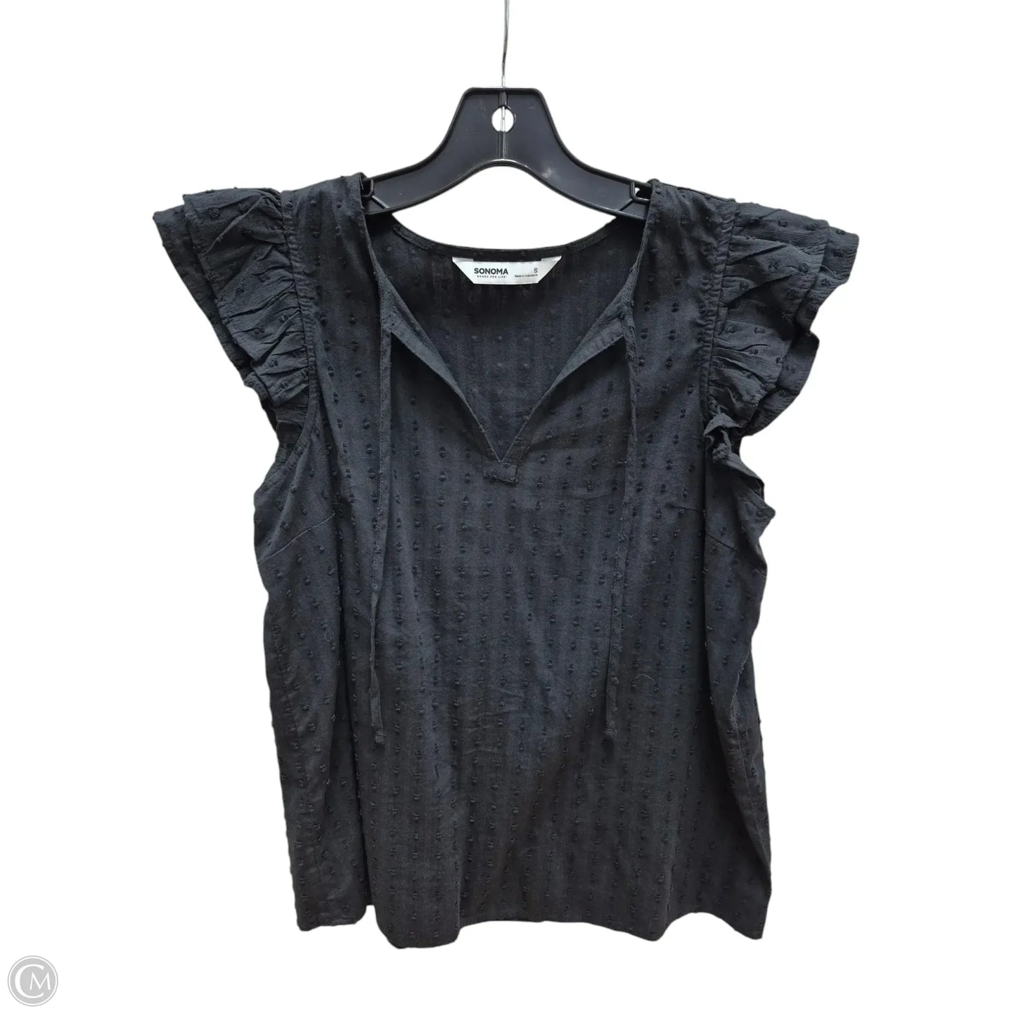 Top Sleeveless By Soma In Black, Size: S