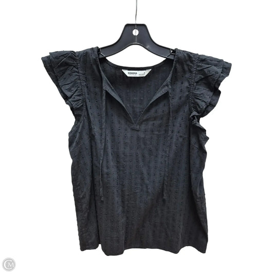 Top Sleeveless By Soma In Black, Size: S