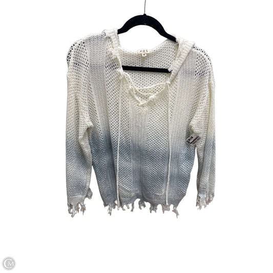 Sweatshirt Hoodie By Pol In White, Size: M
